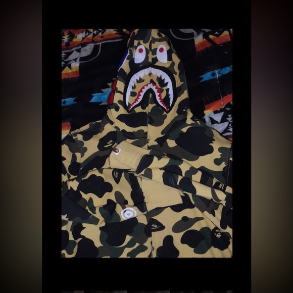 Yellow bape hoodie 1st gen